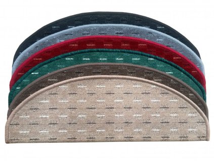 Schodišťové nášlapy Valencia (půlkruh-obdélník) (Varianta Valencia zelená půlkruh 28x65 cm- SLEVA - posl.6 ks)