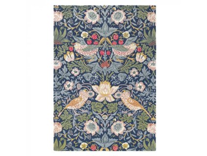Luxusní květinový koberec Morris & Co Strawberry Thief indigo 027708 Brink & Campman (Varianta 140x200)