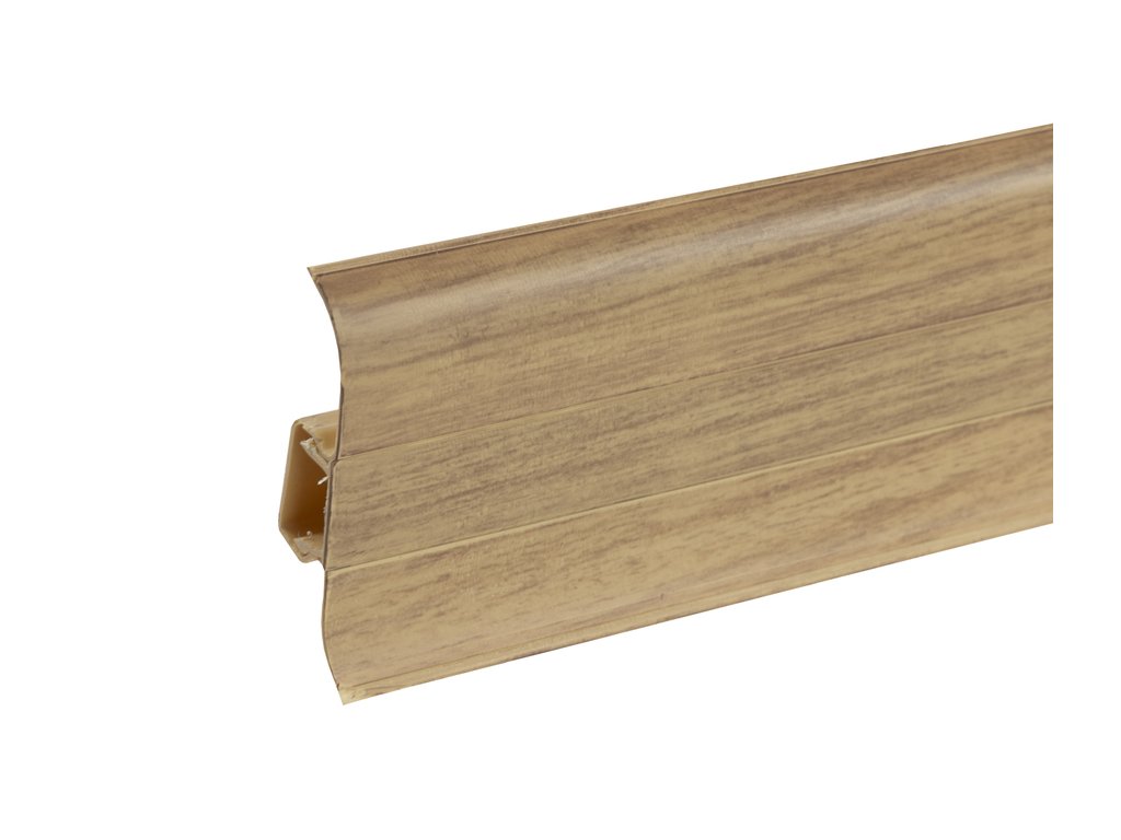 Podlahová lišta soklová PVC Cezar Premium 078A Teak (2,2)