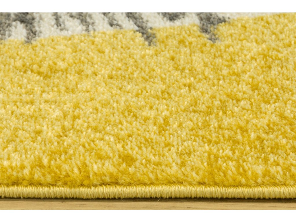 Dětský kusový koberec Emily Kids 2360A Lev žlutý modrý - Kobercový ráj