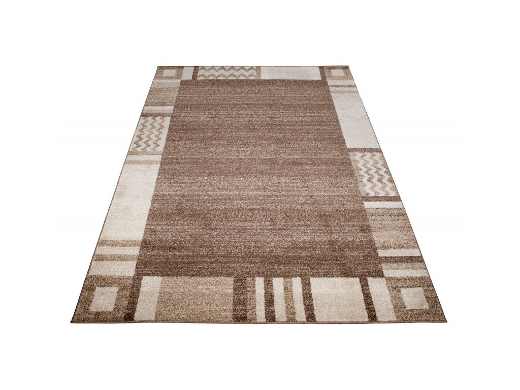 Moderní kusový koberec RASTA 3432A Světle hnědý - Kobercový ráj