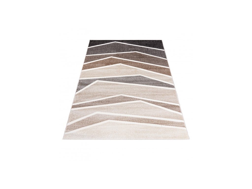 Moderní kusový koberec BREEZE 31001/44945 hnědý béžový šedý - Kobercový ráj