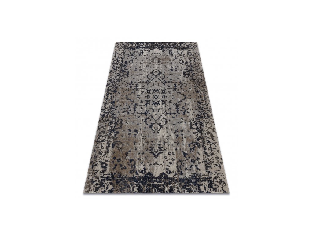 Moderní kusový koberec MUNDO E0681 outdoor vintage béžový černý