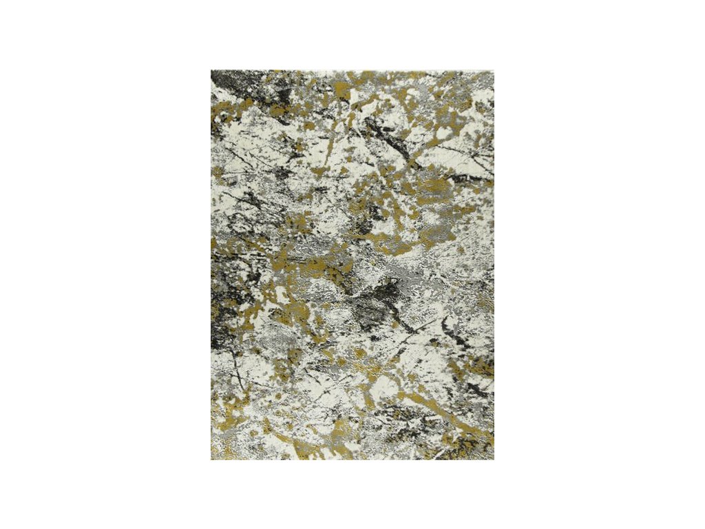 Kusový koberec Home W8490 krémový - žlutý hořčicový