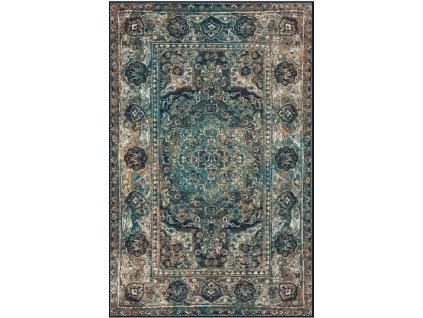 Kusový koberec vlněný Agnella Agnus Morton Klasický béžový hnědý zelený