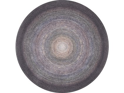 Kulatý koberec vlněný Agnella Calisia Aiko Vřesový šedý béžový