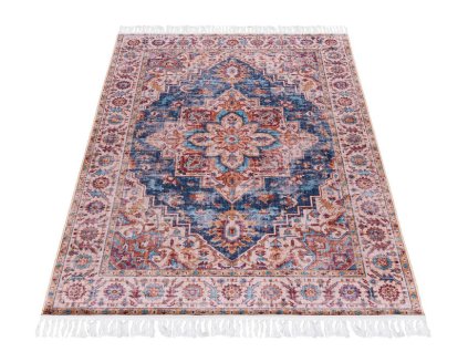 Kusový koberec CHENILLE PRINTED Y 169A Klasický hnědý modrý2