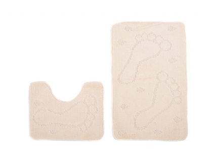 Koupelnová a wc předložka 1001 Stopa (1613) MONO 2PC Krémová