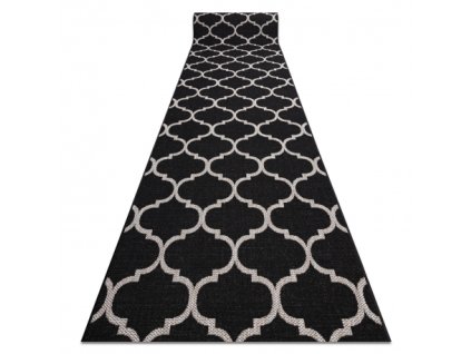 Běhoun Sisal FLOORLUX 20608 Maroko černý / stříbrný
