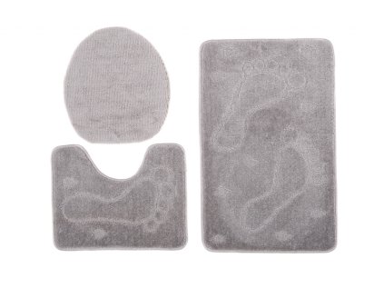 Koupelnová a wc předložka 1001 Stopa (6213) MONO 3PC Šedá