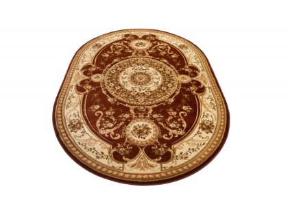 Oválný koberec YESEMEK 6548A hnědý