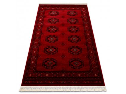 Kusový koberec klasický ORIENT 6871 bordó černý s třásněmi