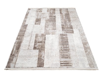 Kusový koberec SAHARA K924D Moderní Geometrický krémový béžový2