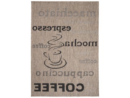 Kusový koberec Sisal MELISSA KF88A Kafe Popisy hnědý béžový4