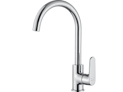 DIMA stojací dřezová baterie s U-výtokem pohyblivá chromovaná