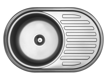 Dřez FARO s odkapávačem oválný nerezový