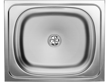Dřez EKO jednokomorový 40x50 cm nerezový hladký se sifonem