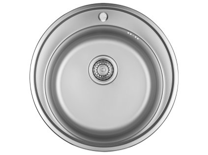 Dřez ORION kulatý nerezový průměr 50 cm se sifonem