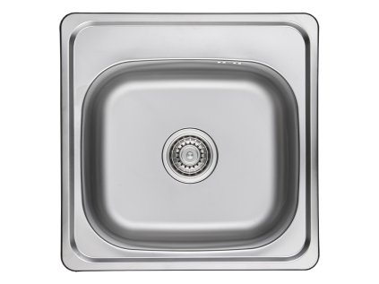 Dřez STANDARD nerezový jednokomorový 47.5x47.5 cm se sifonem