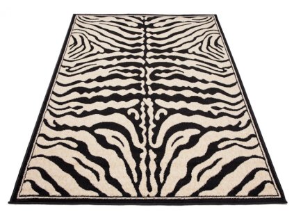 Kusový koberec ATLAS J315B Zebra černý bílý1