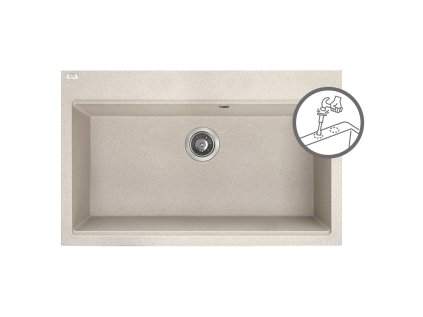 Dřez Tau jednodřezový 90 béžový