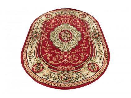 Oválný koberec ATLAS F744A červený1