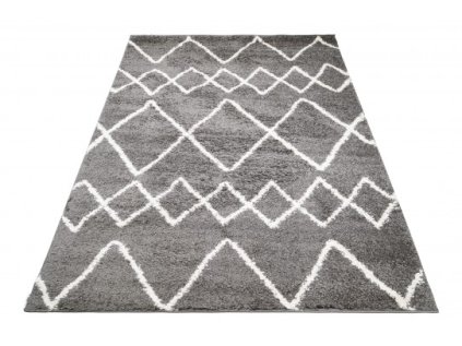 Kusový koberec Shaggy DELHI 6131B tmavě šedý (Rozměr 140x200 cm)