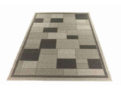 Kusový koberec venkovní Sisal CORDA 1022 1 151 Geometrický šedý 1