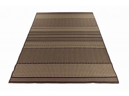 Kusový koberec venkovní Sisal CORDA 1027 1 424 Proužky hnědý béžový (Rozměr 60x100 cm)