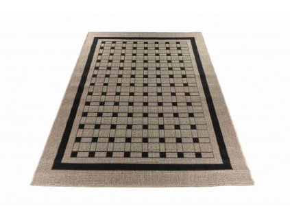 Kusový koberec venkovní Sisal CORDA 1013 1 151 béžový černý (Rozměr 60x100 cm)
