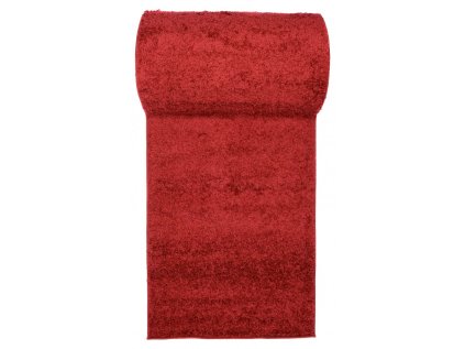 Běhoun Shaggy DELHI 7388A Jednobarevný červený (Rozměr 80 cm)