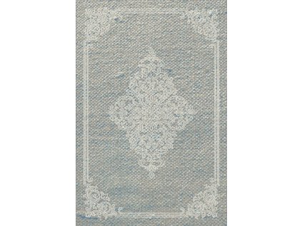 Kusový koberec FD Lida Buton Klasický Světle béžový modrý (Rozměr 80x150 cm)