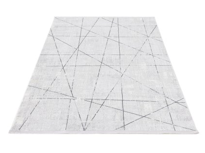 Kusový koberec Luna I Net Geometrický šedý krémový6