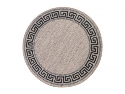 Kulatý koberec Sisal MELISSA KF91A hnědý (Rozměr průměr 100 cm)