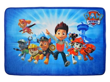 Dětský kusový koberec ultra měkký 100x150 cm - Tlapková patrola Pejsci modrý