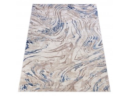 Moderní kusový koberec COMO NR22A Abstraktní světle modrý (Rozměr 80x150 cm)