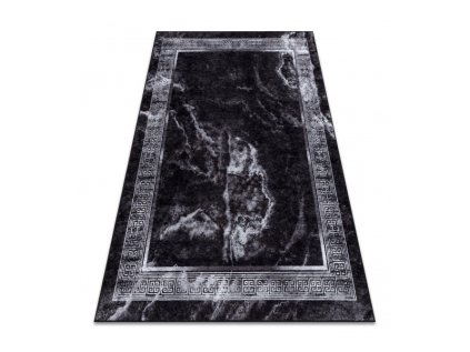 Kusový koberec pratelný MIRO 51278.810 Mramor Řecký vzor protiskluzový černý bílý