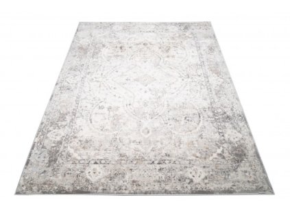 Kusový koberec VALLEY D711A Klasický šedý bílý (Rozměr 80x150 cm)