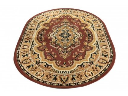 Oválný koberec klasický ATLAS E951A hnědý (Rozměr 140x200 cm)