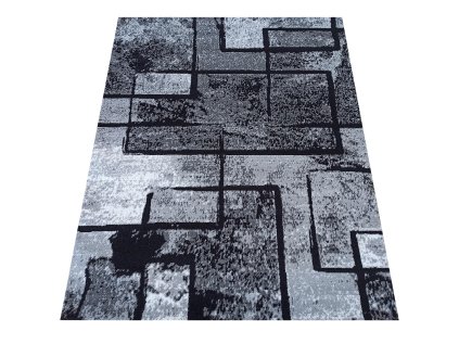 Moderní kusový koberec Soho 15 Geometrický šedý (Rozměr 120x170 cm)