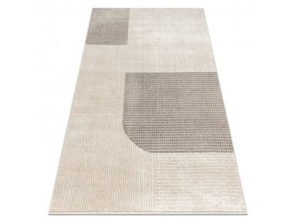 Kusový koberec FUSION 0805 Geometrický Moderní krémový béžový (Rozměr 80x150 cm)