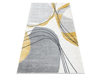 Kusový koberec FUSION 5868 Moderní Abstraktní bílý žlutý