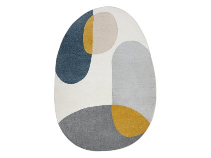 Kusový koberec FUSION 5706 Nepravidelný Moderní bílý světle šedý žlutý