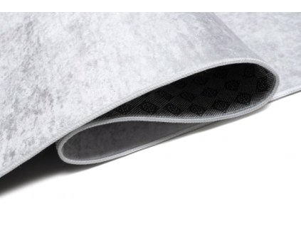 Dětský kusový koberec vhodný k praní BAMBINO 2231 Holčička Medvídek protiskluzový krémový šedý (Rozměr 120x170 cm)