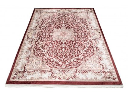 Kusový koberec pratelný VICTORIA 42510 Klasický pogumovaný krémový hnědý (Rozměr 80x150 cm)