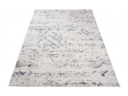 Moderní kusový koberec TROYA V750E Krémový Modrý (Rozměr 120x170 cm)