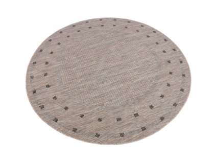 Kulatý koberec Sisal MELISSA KE63A hnědý