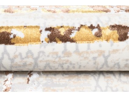 Kusový koberec GOLDEN MZ38K Moderní Klasický krémový hnědý (Rozměr 80x150 cm)