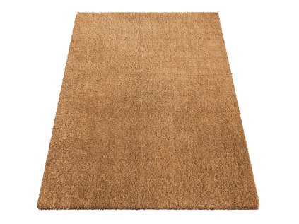 Kusový shaggy koberec jednobarevný Kamel - světle hnědý (Rozměr 120x170 cm)