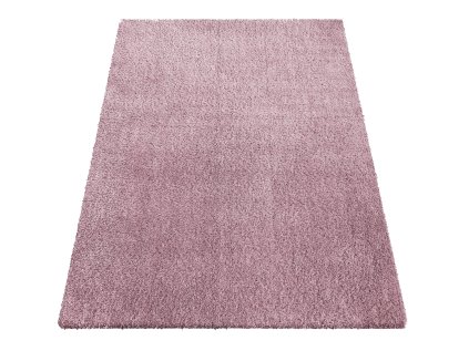 Kusový shaggy koberec jednobarevný Kamel - Pink Růžový (Rozměr 120x170 cm)